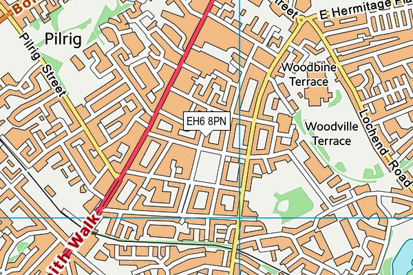 EH6 8PN map - OS VectorMap District (Ordnance Survey)