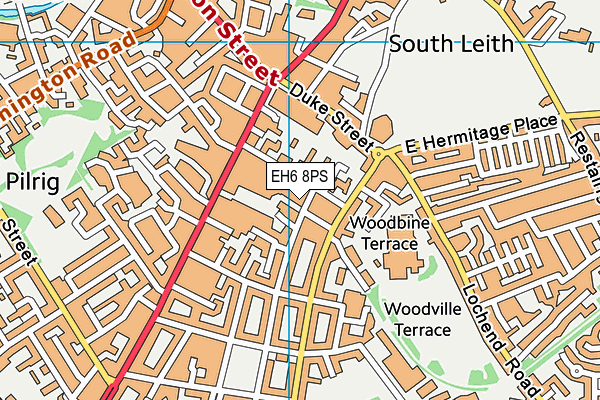 EH6 8PS map - OS VectorMap District (Ordnance Survey)