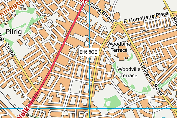 EH6 8QE map - OS VectorMap District (Ordnance Survey)