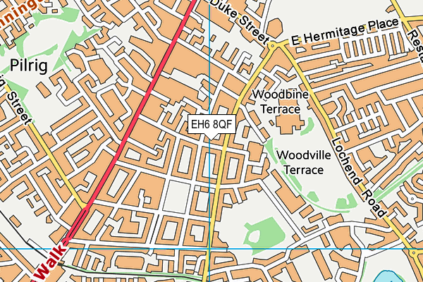 EH6 8QF map - OS VectorMap District (Ordnance Survey)