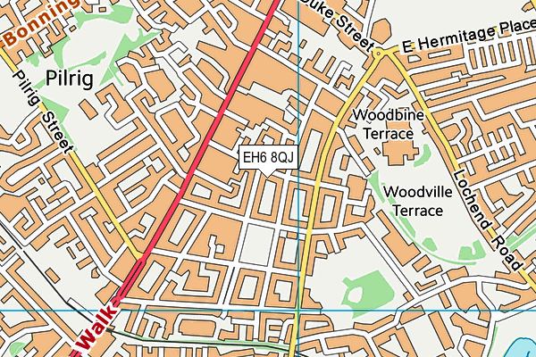 EH6 8QJ map - OS VectorMap District (Ordnance Survey)