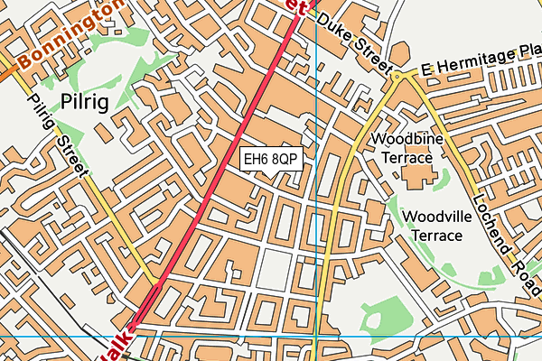 EH6 8QP map - OS VectorMap District (Ordnance Survey)