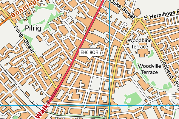 EH6 8QR map - OS VectorMap District (Ordnance Survey)