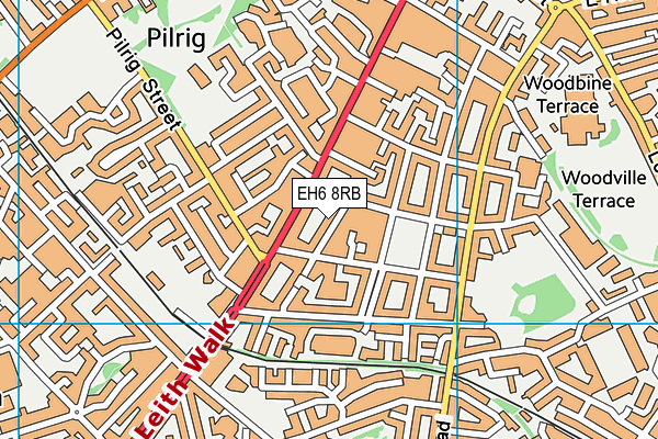 EH6 8RB map - OS VectorMap District (Ordnance Survey)