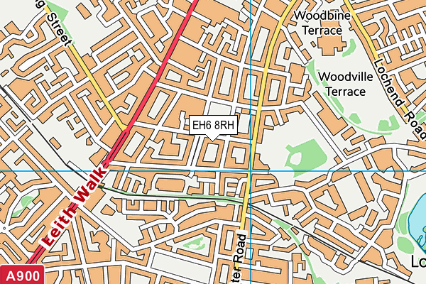 EH6 8RH map - OS VectorMap District (Ordnance Survey)