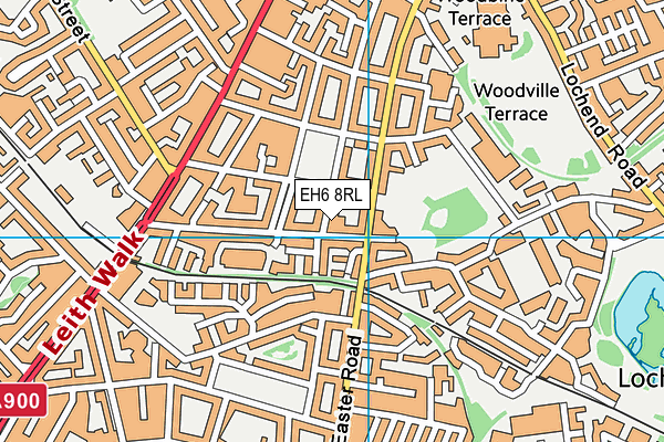 EH6 8RL map - OS VectorMap District (Ordnance Survey)