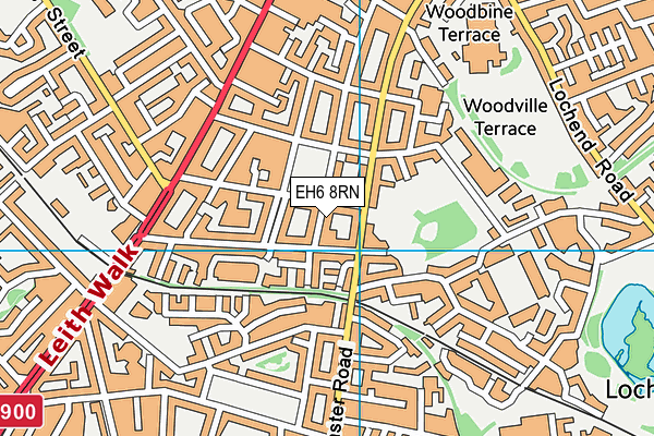 EH6 8RN map - OS VectorMap District (Ordnance Survey)