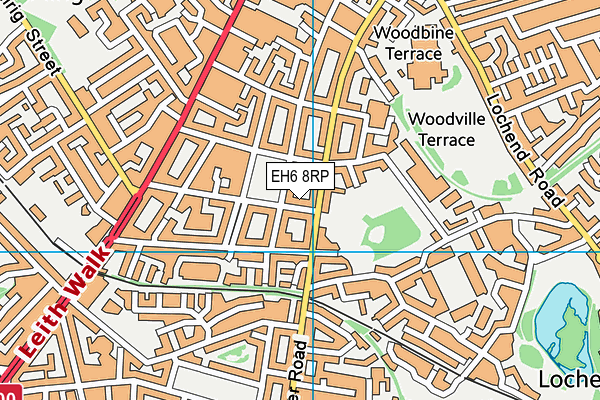 EH6 8RP map - OS VectorMap District (Ordnance Survey)