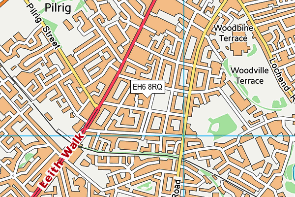 EH6 8RQ map - OS VectorMap District (Ordnance Survey)