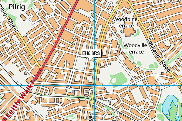 EH6 8RS map - OS VectorMap District (Ordnance Survey)