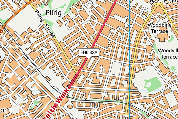 EH6 8SA map - OS VectorMap District (Ordnance Survey)