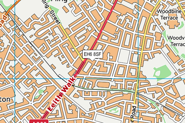 EH6 8SF map - OS VectorMap District (Ordnance Survey)