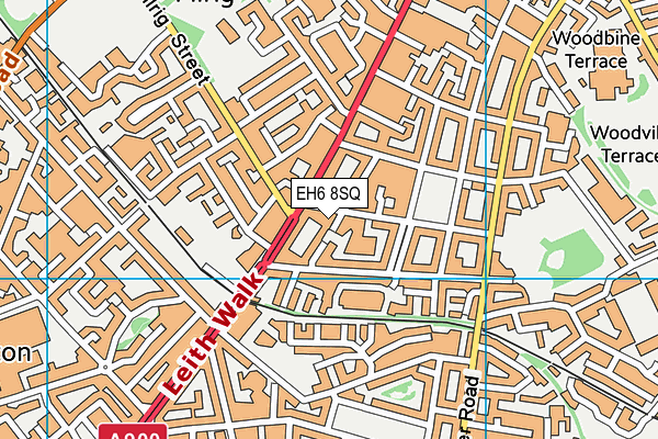 EH6 8SQ map - OS VectorMap District (Ordnance Survey)