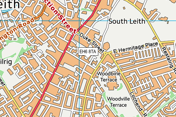 EH6 8TA map - OS VectorMap District (Ordnance Survey)