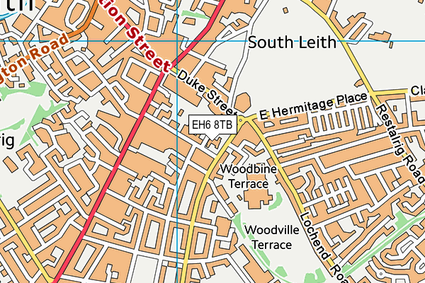 EH6 8TB map - OS VectorMap District (Ordnance Survey)