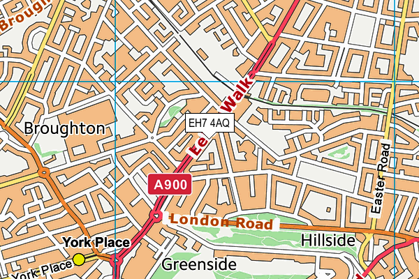 EH7 4AQ map - OS VectorMap District (Ordnance Survey)