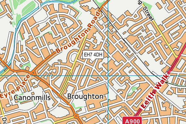 EH7 4DH map - OS VectorMap District (Ordnance Survey)