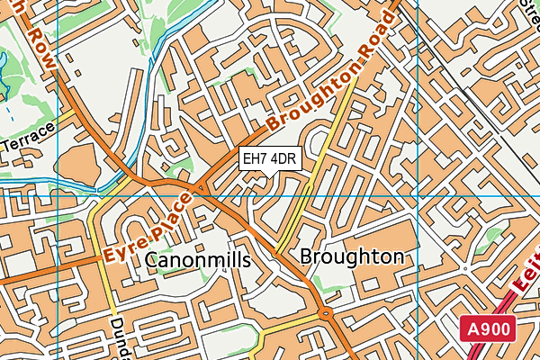 EH7 4DR map - OS VectorMap District (Ordnance Survey)