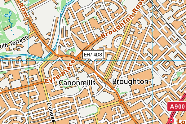 EH7 4DS map - OS VectorMap District (Ordnance Survey)