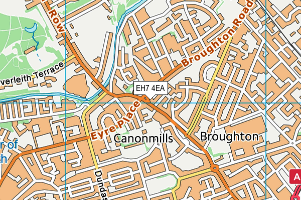 EH7 4EA map - OS VectorMap District (Ordnance Survey)