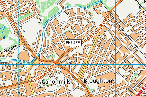 EH7 4EE map - OS VectorMap District (Ordnance Survey)