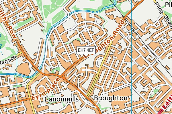 EH7 4EF map - OS VectorMap District (Ordnance Survey)