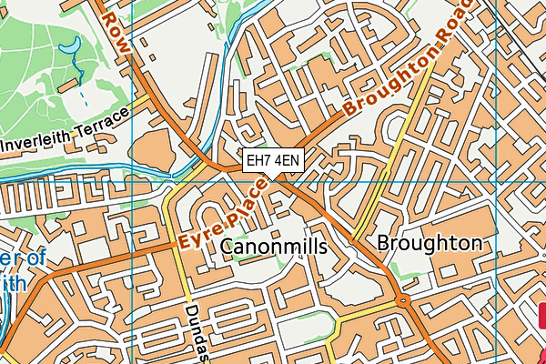 EH7 4EN map - OS VectorMap District (Ordnance Survey)