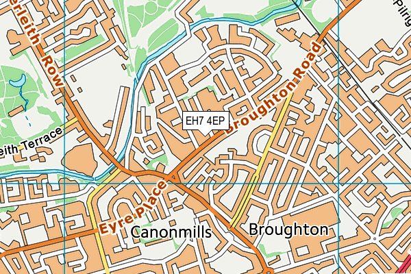 EH7 4EP map - OS VectorMap District (Ordnance Survey)