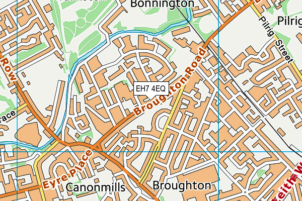 EH7 4EQ map - OS VectorMap District (Ordnance Survey)