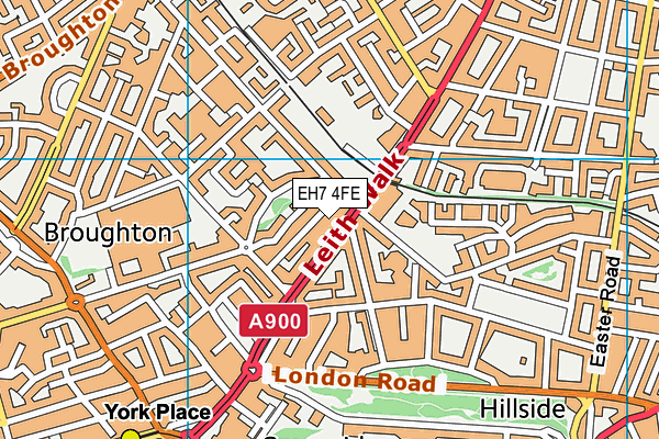 EH7 4FE map - OS VectorMap District (Ordnance Survey)