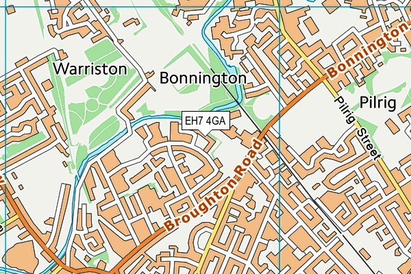 EH7 4GA map - OS VectorMap District (Ordnance Survey)