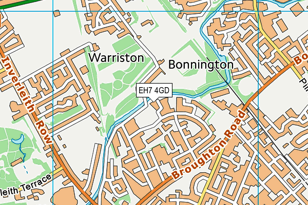 EH7 4GD map - OS VectorMap District (Ordnance Survey)