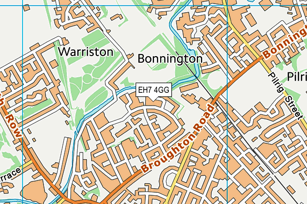 EH7 4GG map - OS VectorMap District (Ordnance Survey)