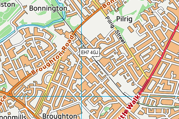 EH7 4GJ map - OS VectorMap District (Ordnance Survey)