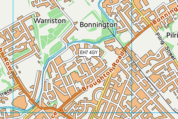 EH7 4GY map - OS VectorMap District (Ordnance Survey)