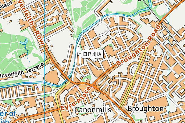 EH7 4HA map - OS VectorMap District (Ordnance Survey)