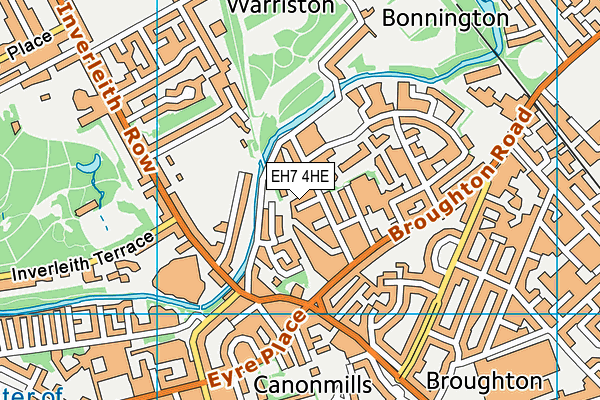 EH7 4HE map - OS VectorMap District (Ordnance Survey)