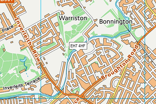 EH7 4HF map - OS VectorMap District (Ordnance Survey)