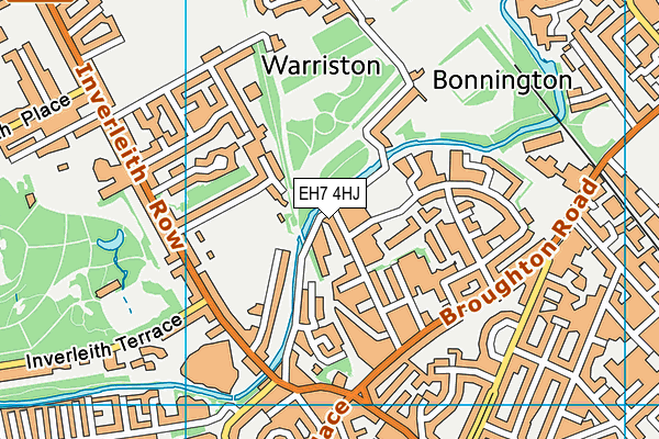 EH7 4HJ map - OS VectorMap District (Ordnance Survey)