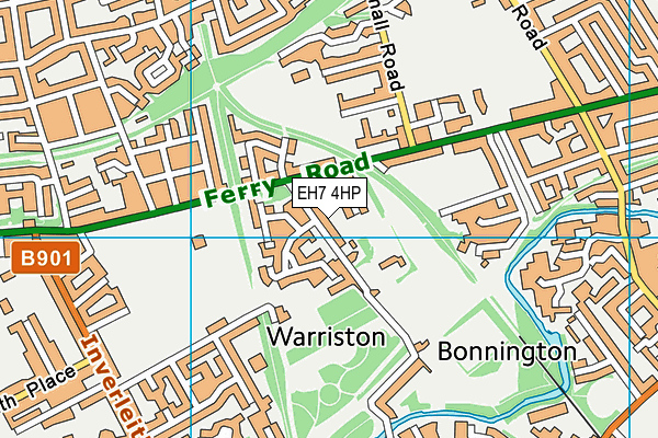 EH7 4HP map - OS VectorMap District (Ordnance Survey)