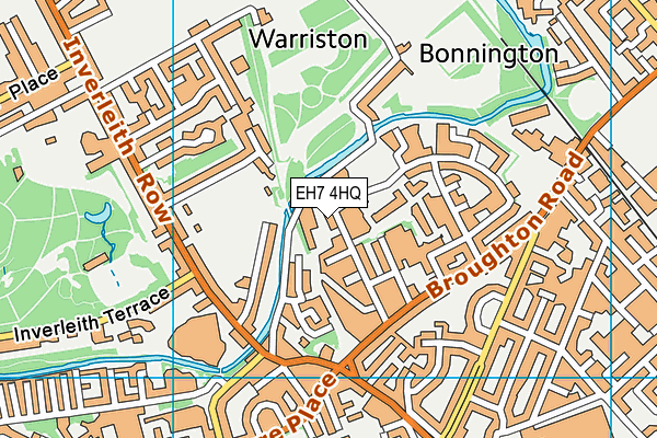 EH7 4HQ map - OS VectorMap District (Ordnance Survey)