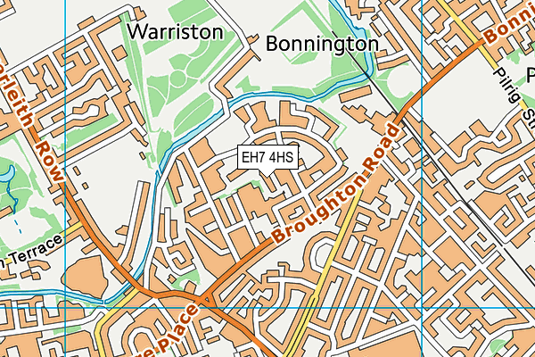 EH7 4HS map - OS VectorMap District (Ordnance Survey)