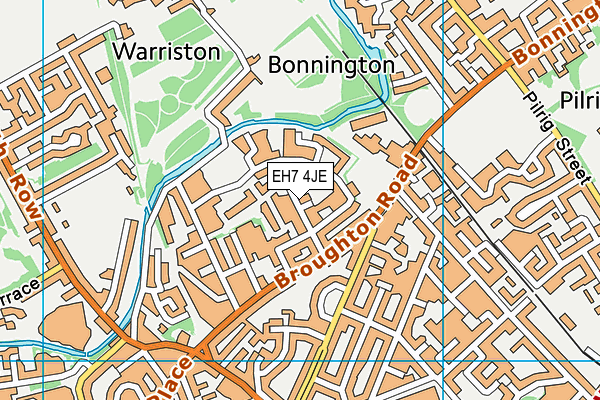 EH7 4JE map - OS VectorMap District (Ordnance Survey)