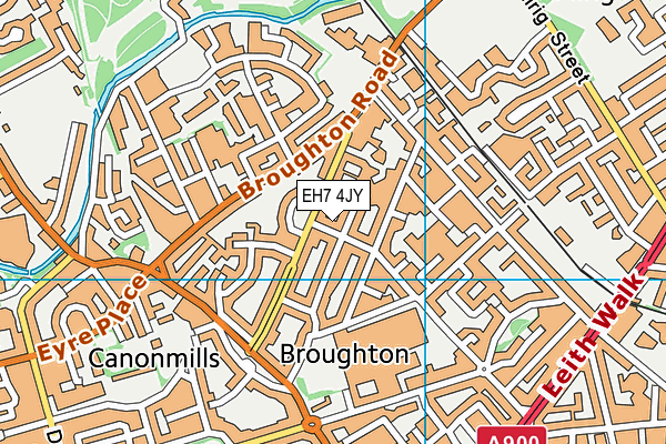 EH7 4JY map - OS VectorMap District (Ordnance Survey)