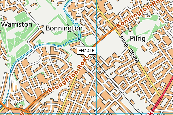 EH7 4LE map - OS VectorMap District (Ordnance Survey)