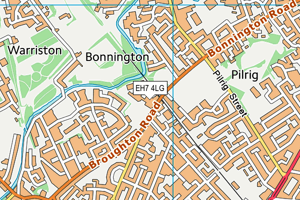 EH7 4LG map - OS VectorMap District (Ordnance Survey)