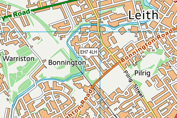 EH7 4LH map - OS VectorMap District (Ordnance Survey)