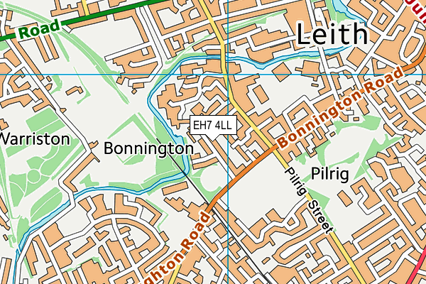 EH7 4LL map - OS VectorMap District (Ordnance Survey)