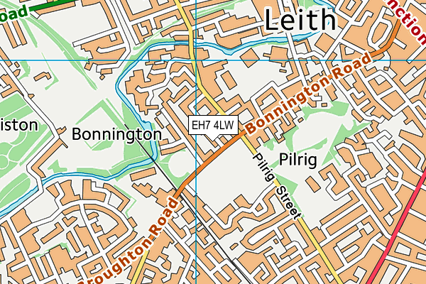 EH7 4LW map - OS VectorMap District (Ordnance Survey)