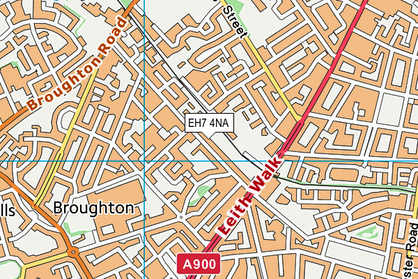 EH7 4NA map - OS VectorMap District (Ordnance Survey)